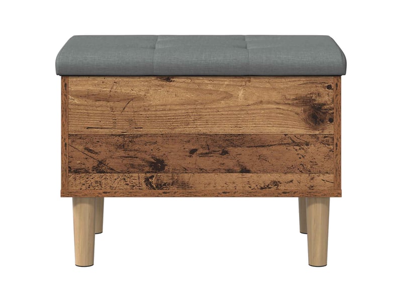  Banc chambre, banc de rangement avec coussin bois de chêne 62x42x46 cm  - Conforama D