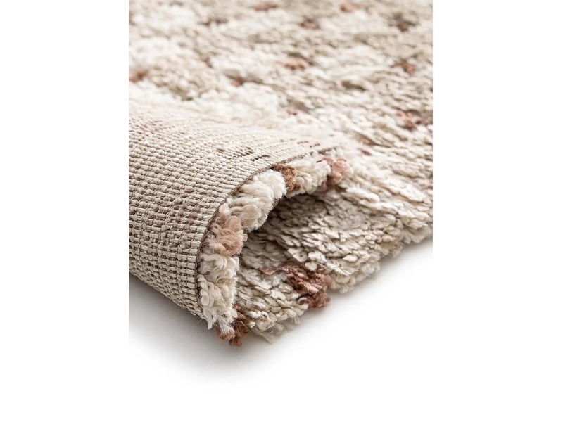 Tapis enfant shaggy scandinave beige crème, 80 x 150 cm 51737 - Conforama C