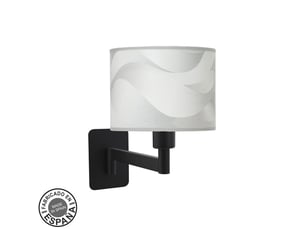 Applique murale fabrilamp moda noir vague grise 1 x e14 26x17x28 cm