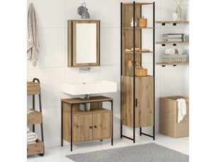 Ensemble de mobilier de salle de bain 3 pc chêne artisanal cf64287