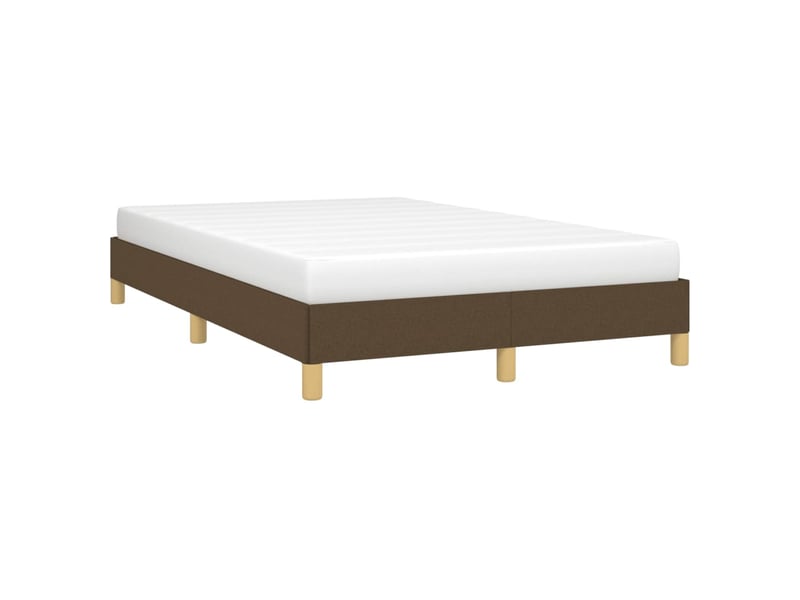 Lit double- lit adulte -  cadre de lit sans matelas marron foncé 120x190 cm tissu  - Conforama C