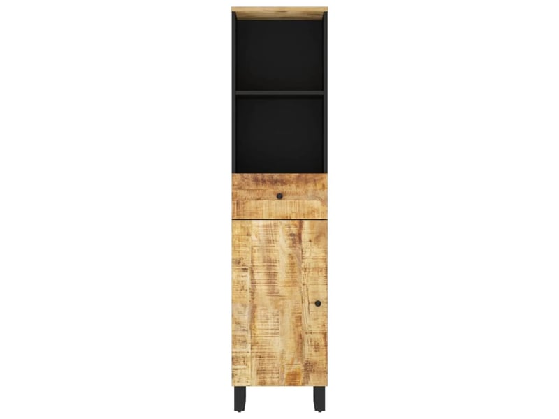  Armoire de salle de bain, cabinet de salle de bain 38x33x160 cm bois massif de manguier cf65002  - Conforama D