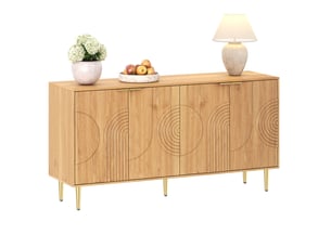 Buffet 4 porte(s) ULEVR - 140 cm coloris naturel