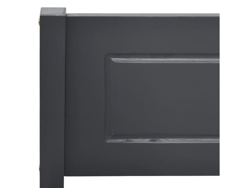  Lit double- lit adulte -  cadre de lit sans matelas bois massif de pin gris 200x200 cm  - Conforama D
