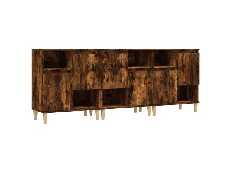  Buffets 3 pcs - bahut - meuble de rangement chêne fumé 60x35x70 cm bois d'ingénierie  - Conforama A
