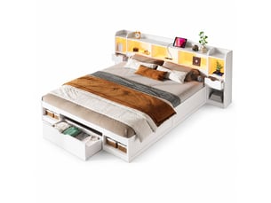 Lit coffre 180x200 cm    coloris blanc