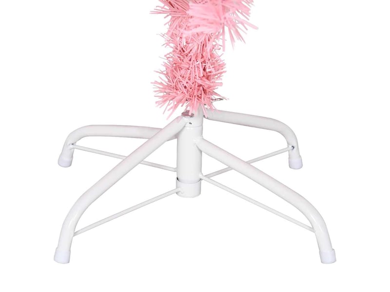  Sapin de noël - arbre de noël artificiel avec support rose 120 cm pvc  - Conforama E