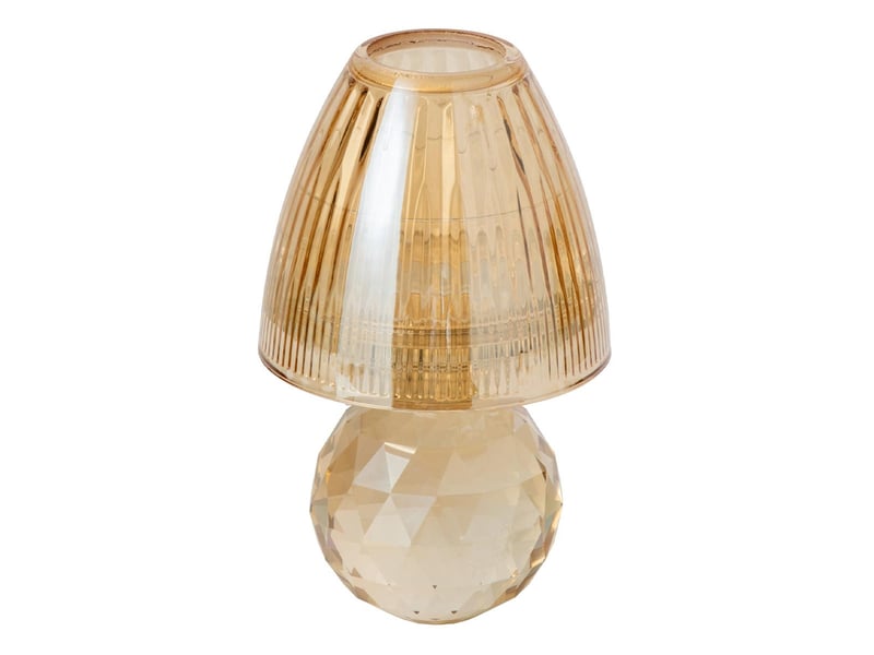  Photophore design en cristal célian 18cm champagne  - Conforama A