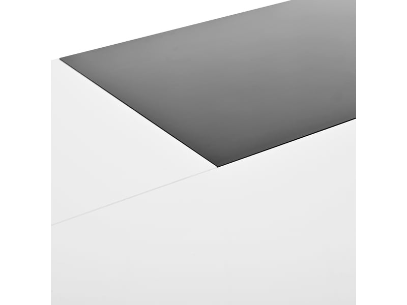  Table basse extensible avec tiroir soft-close led pour salon 80×50×35,5 cm en mdf noir et blanc  - Conforama D