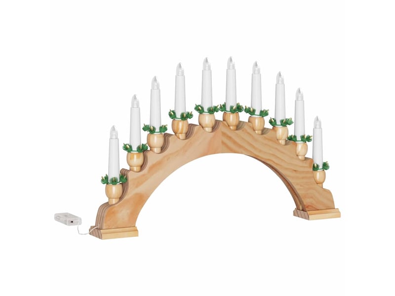  Arche de bougies de noël avec 10 bougies led led blanc chaud cf62118  - Conforama D