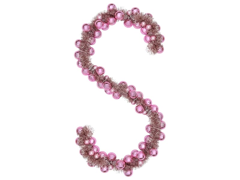 Guirlande de boules de noël led rose 186 cm polystyrène  - Conforama A