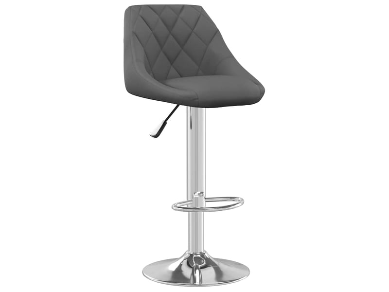  Tabouret de bar, chaise de bar gris foncé velours shl81058  - Conforama A
