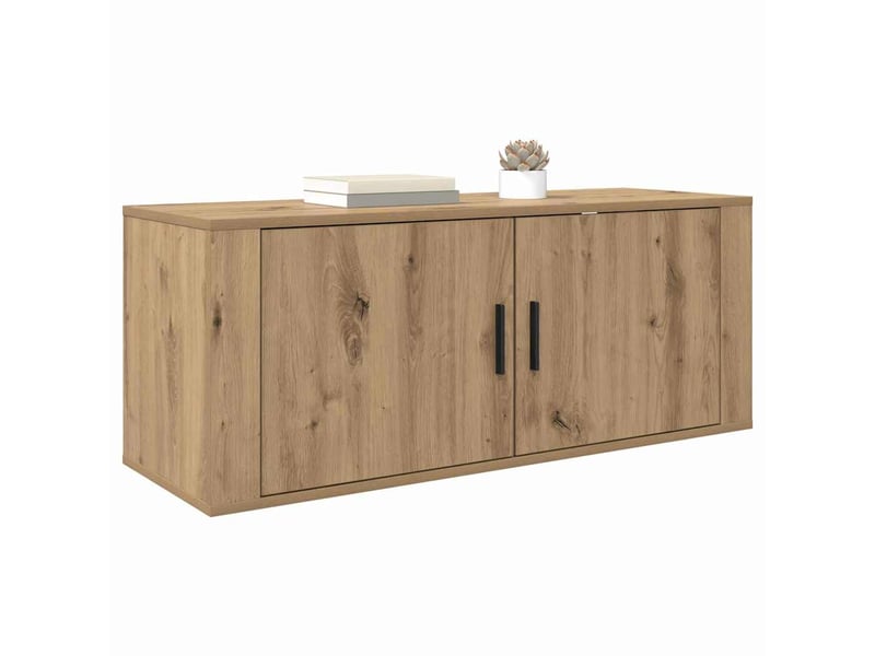  Meuble tv mural 100x34,5x40 cm chêne artisanal  - Conforama C