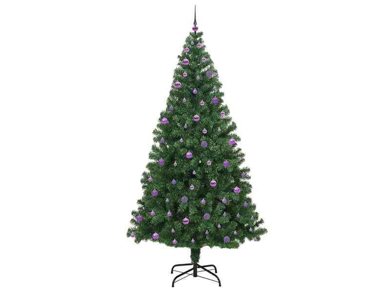  Sapin de noël - arbre de noël artificiel vert 240 cm pvc, acier et plastique  - Conforama D