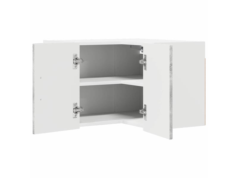 Meuble mural de cuisine, armoire d'angle cuisine lucca gris béton 57x57x40cm  - Conforama E