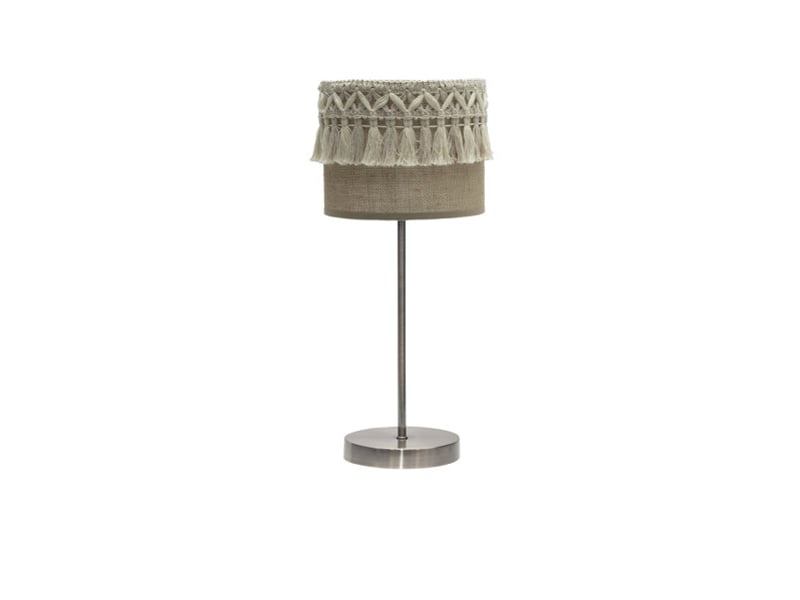  Lampe à poser fabrilamp ekaterina toile de jute 1 x e14 43 x 17 x 17 cm 188271014 - Conforama A