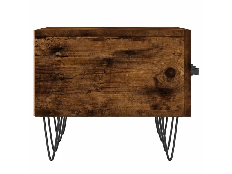  Meuble tv contemporain rangement pratique 150 x 36 x 30 cm en bois d'ingénierie chêne fumé 02_0048713  - Conforama D