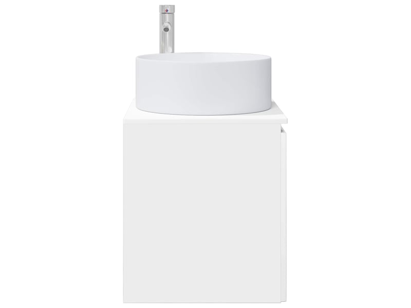 Meuble de lavabo mural, rangement salle de bain blanc brillant 49.5x44.5x65.5 cm - Conforama D