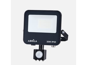 Projecteur led avec détecteur fabrilamp boiro 30 w 3000 lm 6500 k noir ip65 19,5 x 15,5 x 6 cm