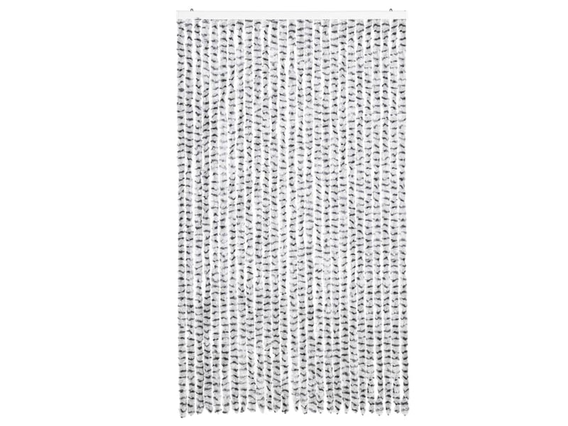  Rideau anti-mouches, moustiquaire gris clair et gris foncé 118x220cm chenille cf43539  - Conforama C