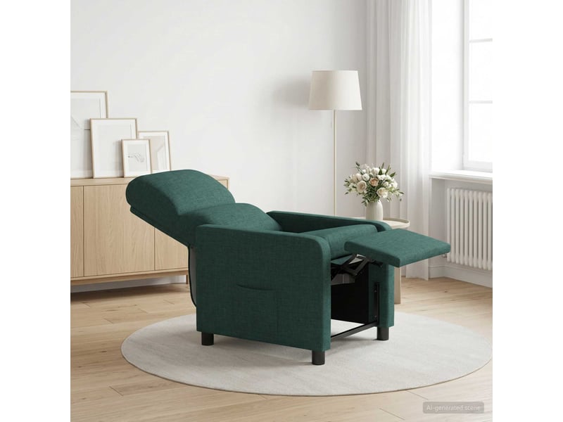Vidaxl fauteuil inclinable vert foncé polyester - Conforama B