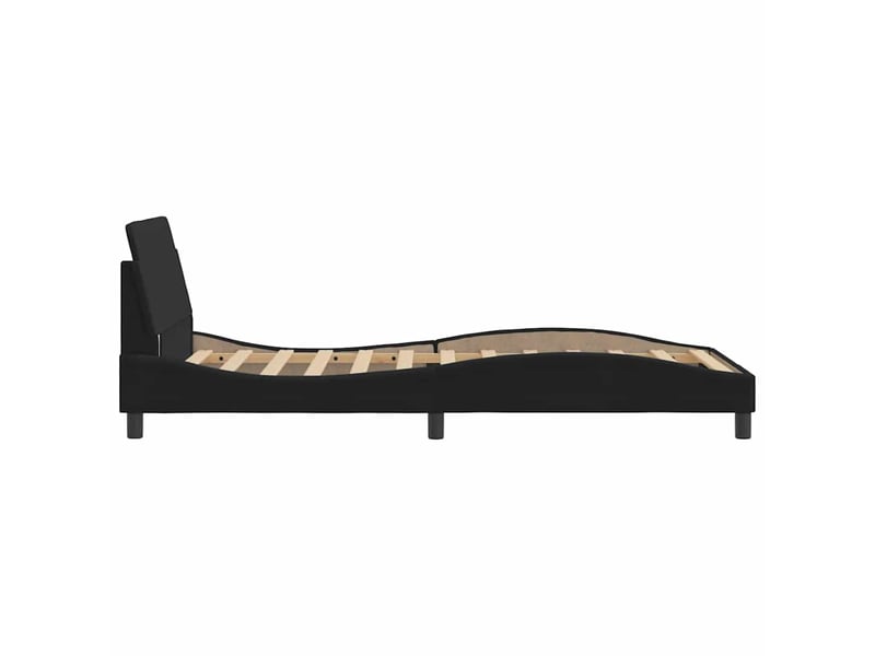  Lit simple- lit adulte -  cadre de lit dover noir 100x200 cm velours  - Conforama D