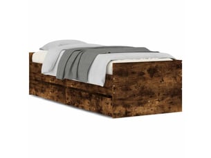 Lit simple 100x200 cm    coloris marron