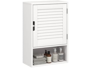Armoire murale de salle de bain avec 1 porte blanc 40x20x60 cm