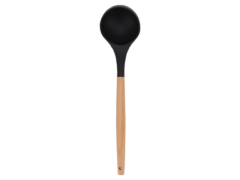  Ensemble de batterie de cuisine de camping résistant à la chaleur avec poignée en bois, kit de batterie de cuisine de pique-nique sans odeur et sans d  - Conforama D