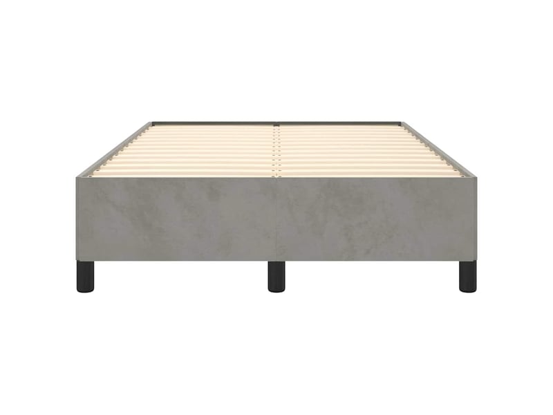  Lit double- lit adulte -  cadre de lit sans matelas gris clair 120x200 cm velours  - Conforama D