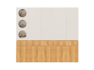 Armoire 225x50x200 cm 10 portes mdf panneau de particules chêne clair et gris