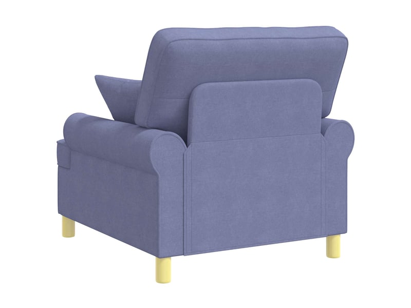  Vidaxl fauteuil xl avec coussins bleu denim tissu  - Conforama E