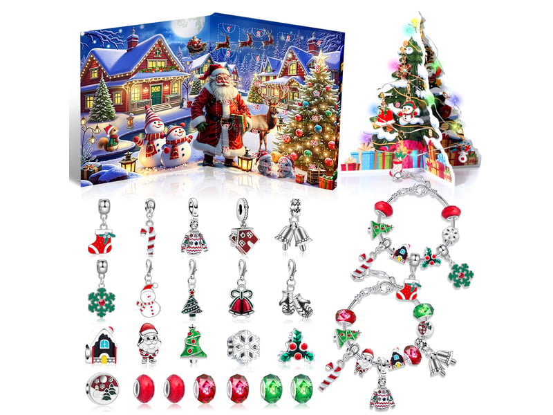 Calendrier de l'avent 2026 fille – 24 jours de bijoux et bracelets à créer, kit créatif pour enfant de 5 à 14 ans - Conforama A