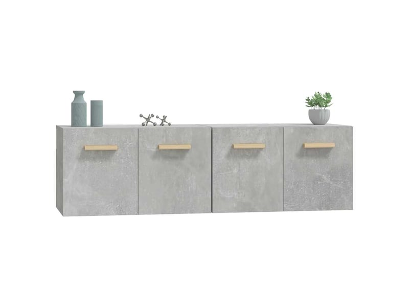 Armoires murales 2 pcs salon gris béton 60x36,5x35cm bois d'ingénierie shl3118  - Conforama D