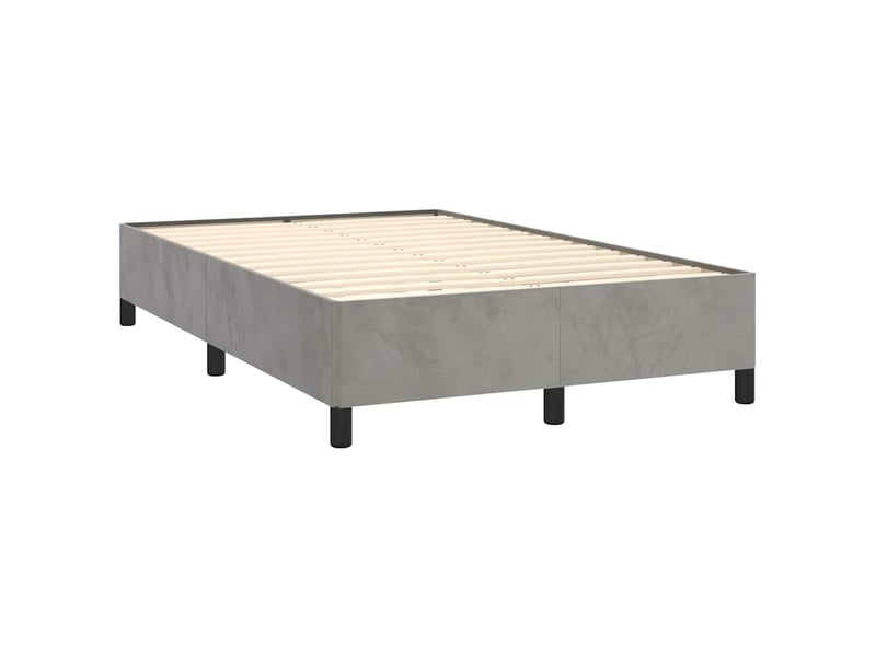  Lit double- lit adulte -  cadre de lit sans matelas gris clair 120x200 cm velours  - Conforama C