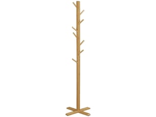 Porte-vêtements en bambou - 8 cintres - 49.5x49.5x178 cm - pour entréechambre