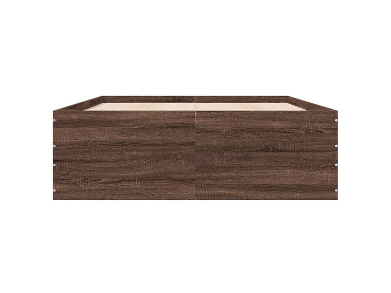  Lit adulte, lit semi-double, cadre de lit sans matelas chêne marron 135x190cm cf12770  - Conforama D