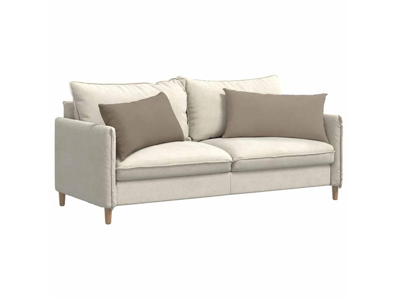  Lot de 2 coussins de canapé, coussins décoratifs tissu taupe 80 x 40 cm cf58967  - Conforama C