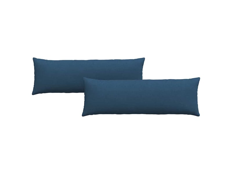  Lot de 2 coussins de canapé, coussins décoratifs tissu bleu 120 x 40 cm cf58772  - Conforama A