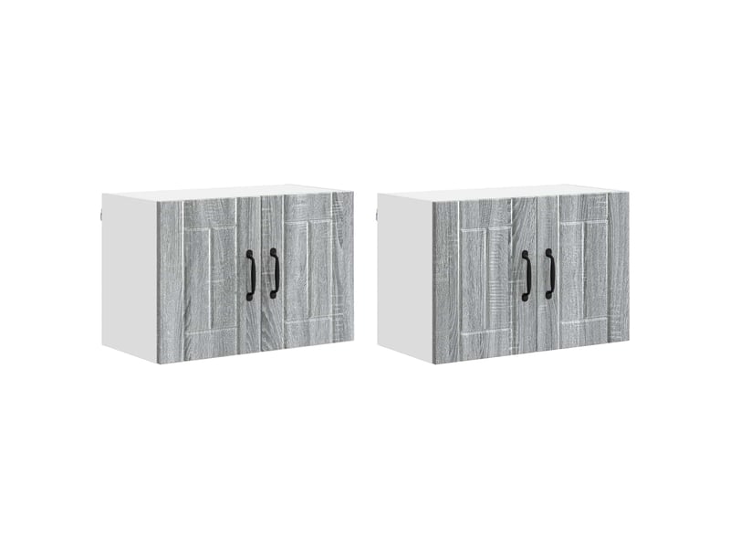  Meuble mural de cuisine | armoire de cuisine 2 pcs sonoma gris bois d'ingénierie shl8955  - Conforama A