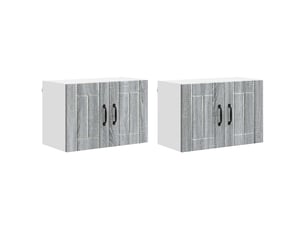 Meuble mural de cuisine | armoire de cuisine 2 pcs sonoma gris bois d'ingénierie shl8955