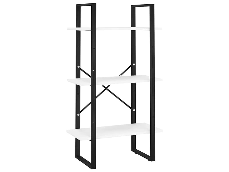  Bibliothèque à 5 niveaux, armoire à livres blanc 60x30x175 cm bois ingénierie  - Conforama E