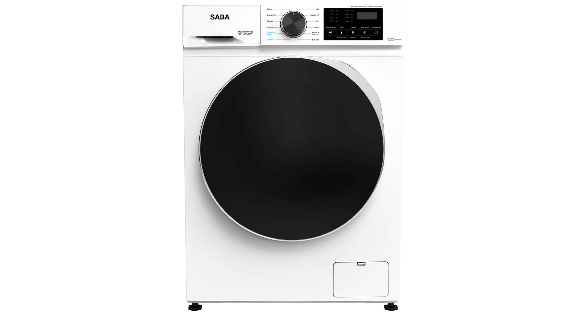 Lave linge ouverture hublot SABA FL914AAA25W