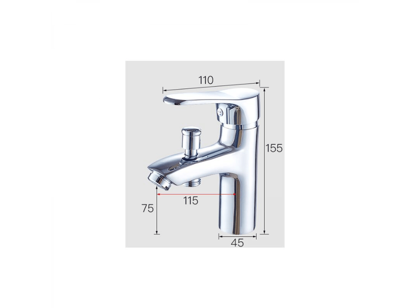  Robinet de douche robinet monotrou à double usage chaud et froid alliage  - Conforama E