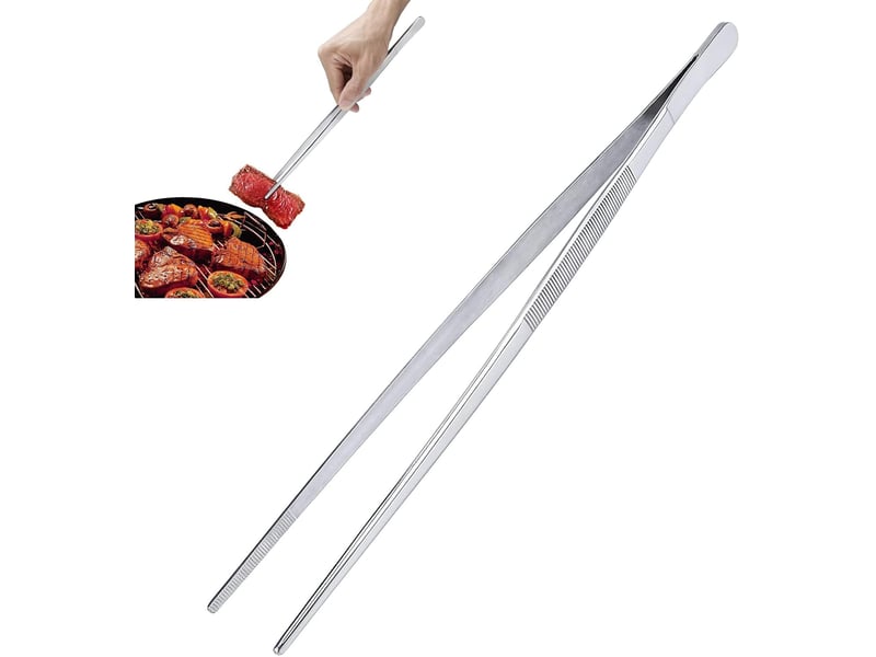 Pincette de cuisine en acier inoxydable, 30 cm pince de chef, outil de cuisine pour griller et cuire, longue pince à épiler droite No Commercial reference - Conforama A