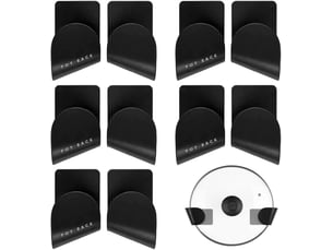 6 pièces support de couvercle de pot, adhésifs supports de rangement mural support de fixation