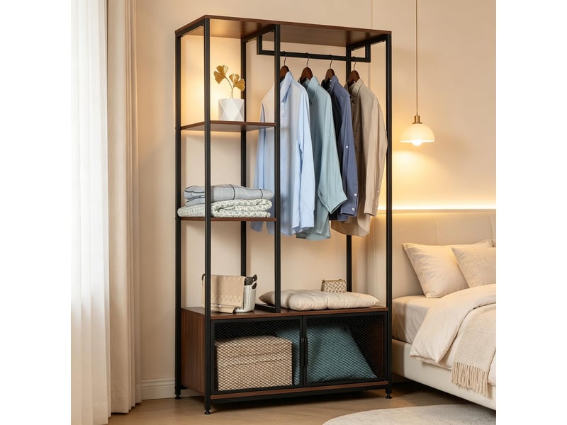  Portant à vêtements pour chambre, ouvert, multifonction, meuble d’entrée  - Conforama B
