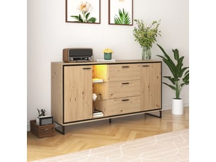 Buffet 2 porte(s)  3 tiroir(s) SHOPENTRA  - 160 cm coloris jaune 