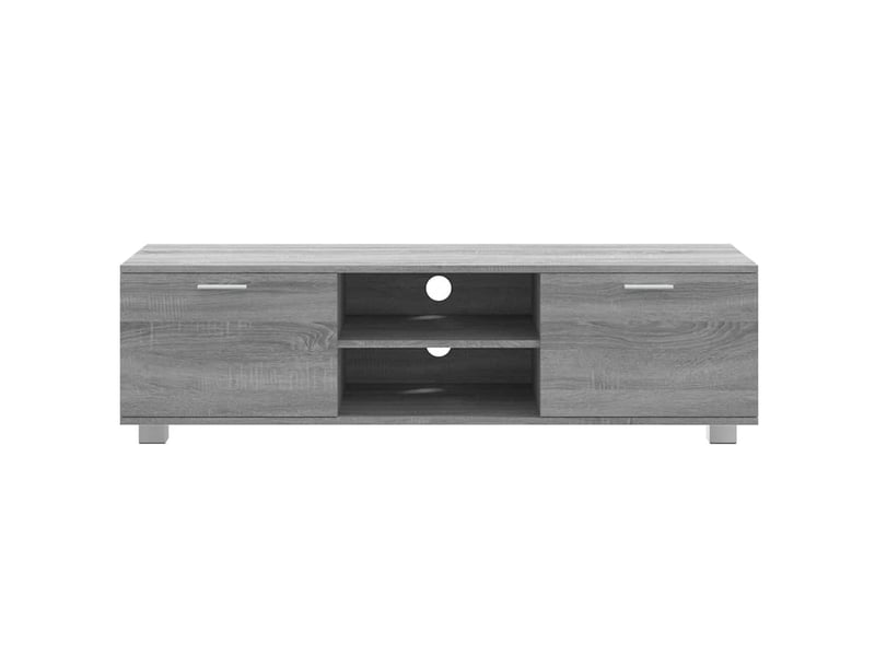  Meuble tv - banc tv - meuble de rangement sonoma gris 140x40,5x35 cm bois d'ingénierie  - Conforama D