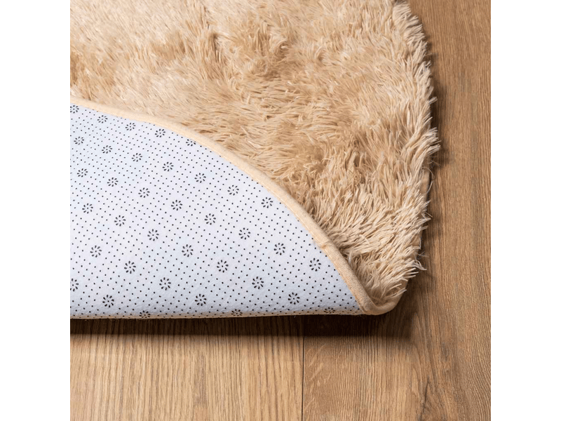  Tapis shaggy à poils longs navarra beige 160x160 cm polyester - comfortxl 4102909 - Conforama E